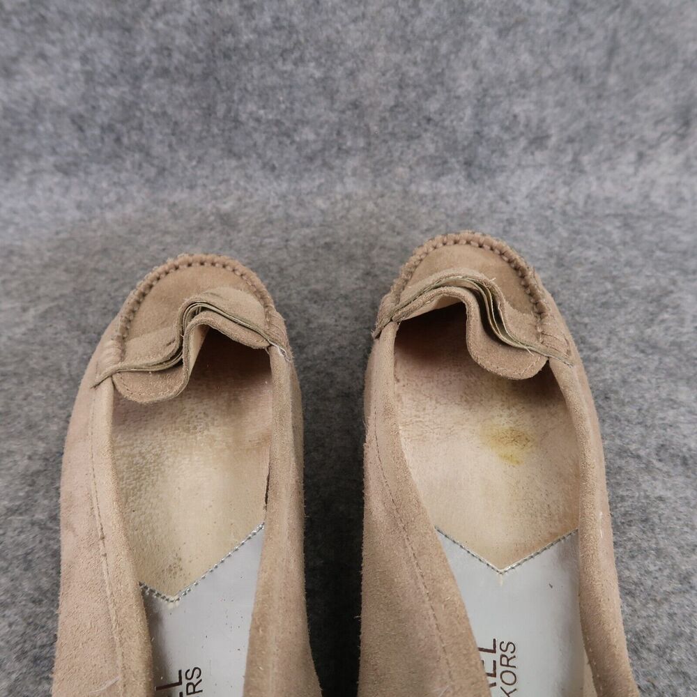 Michael Kors Shoes Womens 6.5 Loafer Leather Moccasin Slip On Fashion Career Tan - Picture 12 of 14